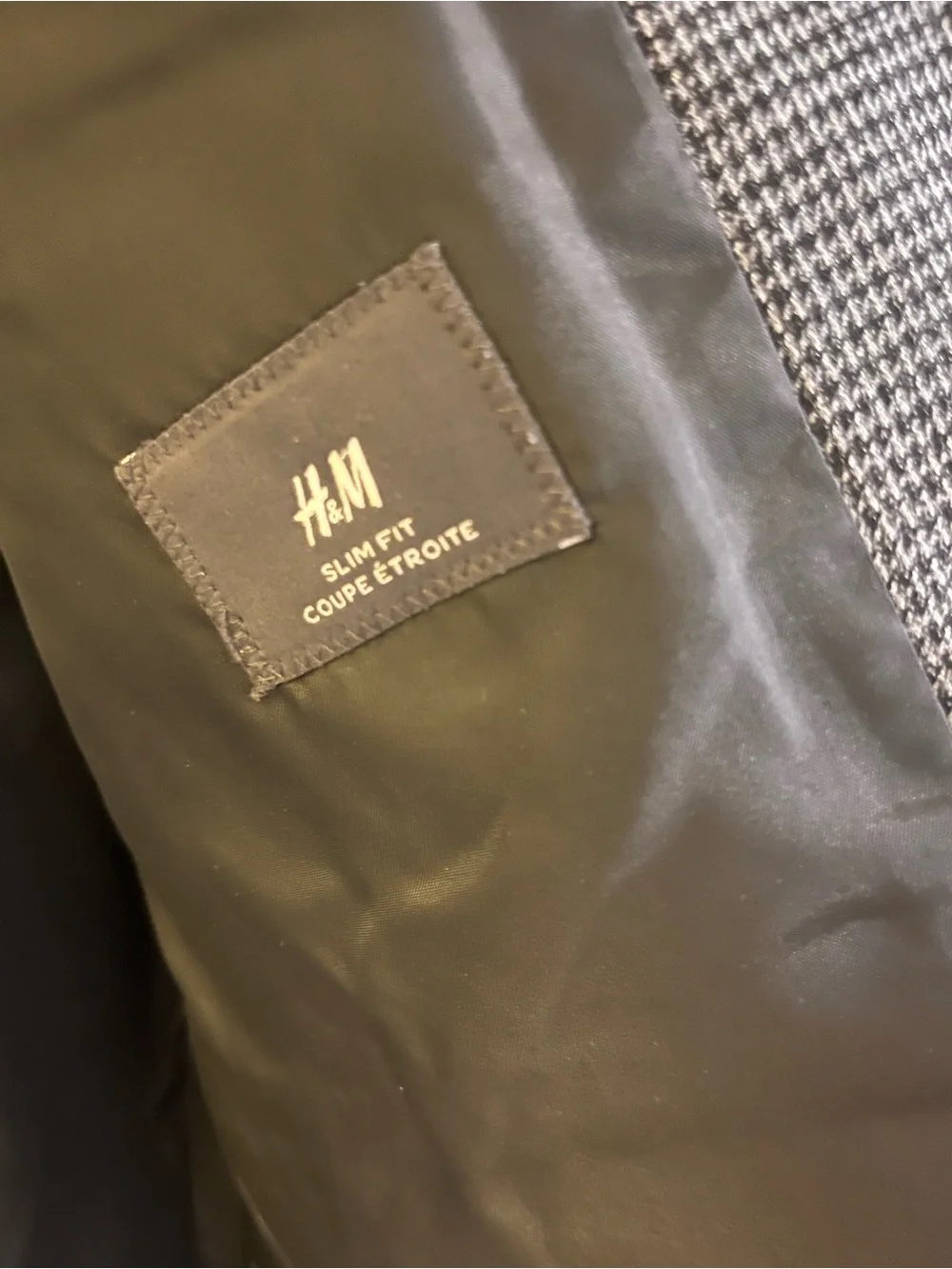 H&M Men's Gray Patterned Two-Piece Suit